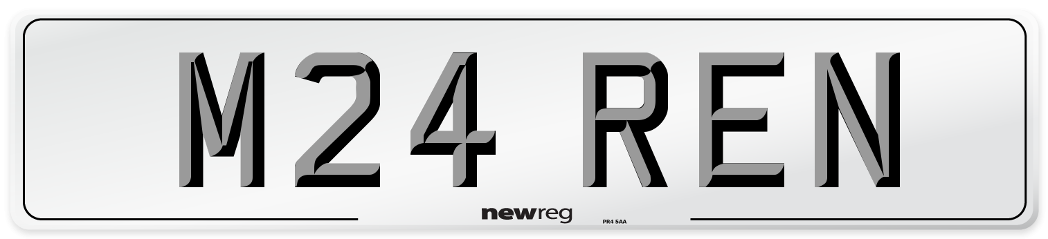 M24 REN Number Plate from New Reg